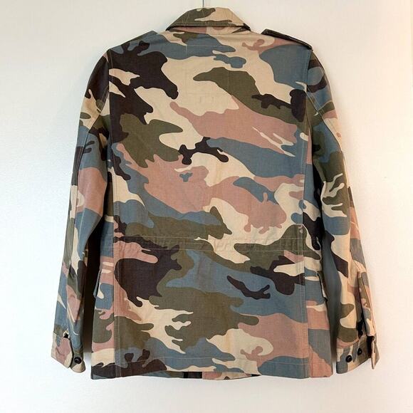 NWOT Zadig & Voltaire Kayak Pastel Camo Military Jacket Camouflage‎ Canvas Small - Picture 9 of 14